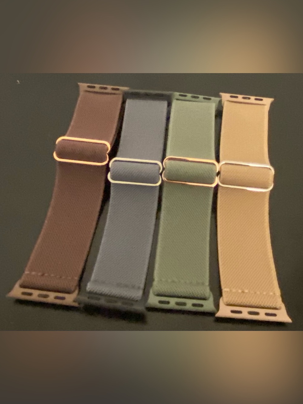 Apple Watch Nylon Loop Watch Band Straps - Brown, Gray, Green, Tan 38/40/42/45mm